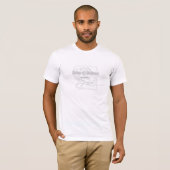 T-shirt rose de blanc de logo de Gabriel (Devant entier)