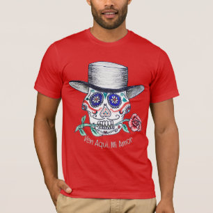 T-shirt Rose de Calavera Halloween