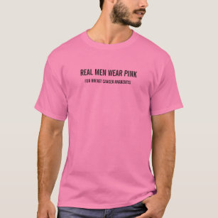 T-shirt rose de cancer du sein de VRAIS HOMMES
