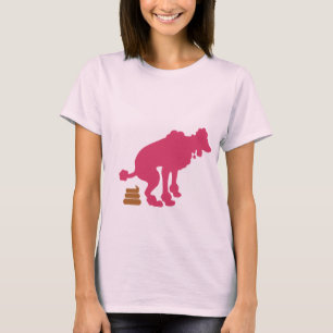 T-shirt rose de caniche de Poopin