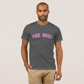 T-shirt rose de chaussettes (équipe de kickball) (Devant entier)