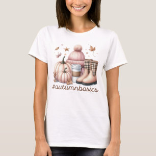 T-SHIRT ROSE DE CHUTE DE PASTEL ET OBJETS THÉMATIQUES BROW