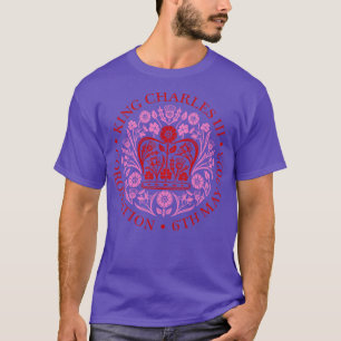 T-SHIRT ROSE DE CORONATION KING CHARLES III