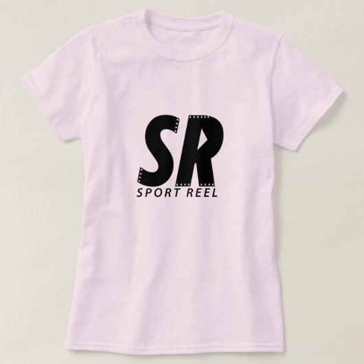 T-SHIRT ROSE DE FEMMES DE SPORTREEL AVEC LE LOGO (Design devant)