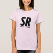 T-SHIRT ROSE DE FEMMES DE SPORTREEL AVEC LE LOGO (Devant)