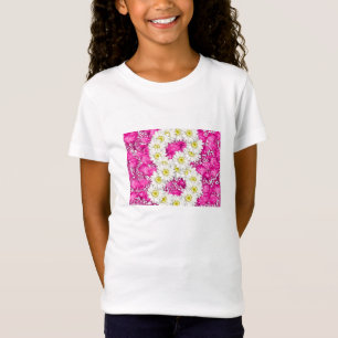 T-shirt rose de fleurs de 8ème anniversaire de