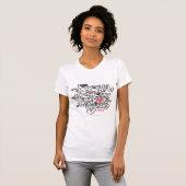 T-shirt Rose de graffiti (Devant entier)