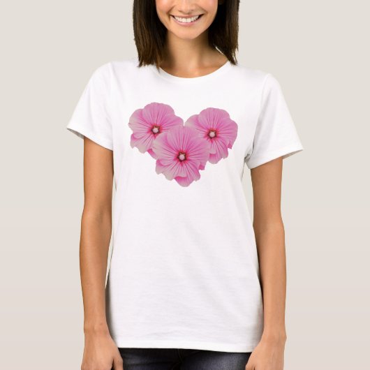 T-shirt rose de Lavatera (Devant)