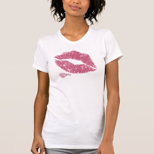 T-shirt rose de lèvres de dames Villegas (Devant)