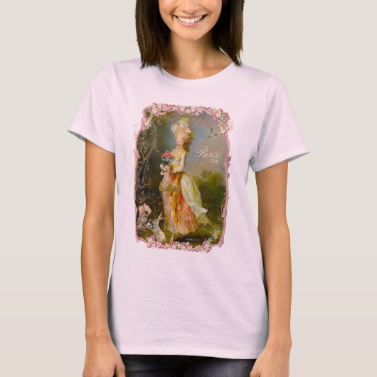 T-shirt Rose de Marie Antoinettte Paris Confiseries (Devant)