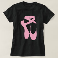 T-shirt rose de pantoufles de ballet