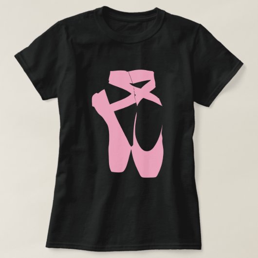 T-shirt rose de pantoufles de ballet (Design devant)