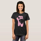 T-shirt rose de pantoufles de ballet (Devant entier)