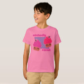 T-shirt rose de petits gâteaux par mechanceté doux (Devant entier)
