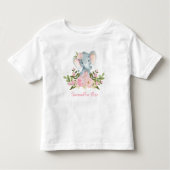 T-shirt rose d'enfant en bas âge d'anniversaire (Devant)
