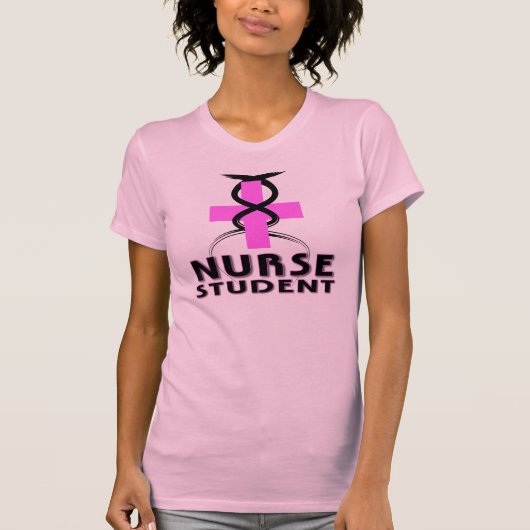 T-SHIRT ROSE D'ÉTUDIANTE D'INFIRMIÈRE (Devant)