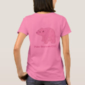 T-shirt rose d'ours blanc (Dos)