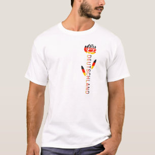T-shirt Rose du drapeau allemand Deutschland 