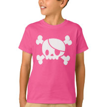 T-shirt rose du pirate de l'enfant