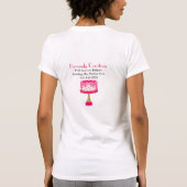 T-shirt rose élégant de publicité de boulangerie (Dos)