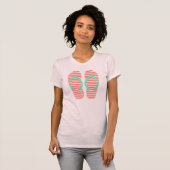 T-shirt Rose et bascules électroniques hawaïennes (Devant entier)