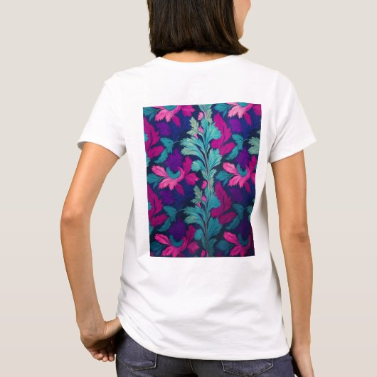 T-shirt Rose et crâne (Dos)