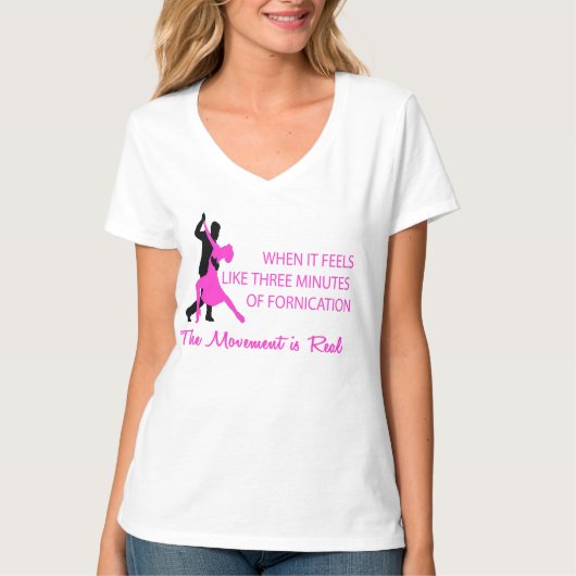 T-shirt rose et noir (Devant)