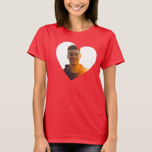 T-SHIRT ROSE ET ROUGE SOYEZ MES VALENTINES PHOTO PERSO