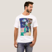 T-shirt Rose et Statuette, Gauguin (Devant entier)