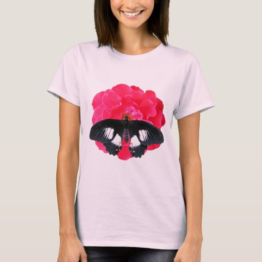 T-shirt Rose et Swallowtail (Devant)