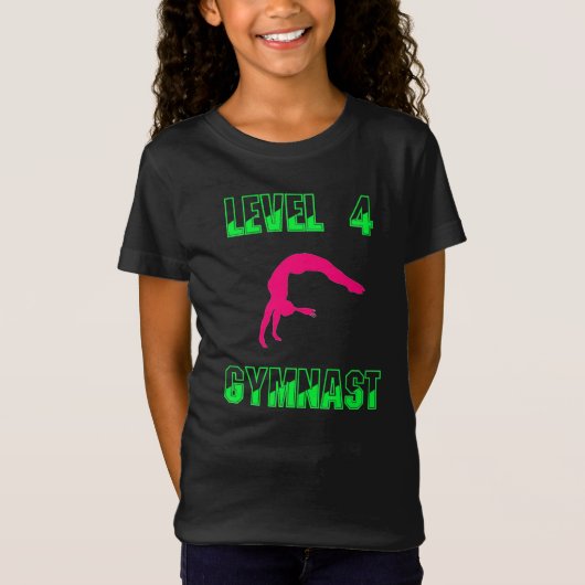 T-shirt rose et vert de niveau 4 (Devant)