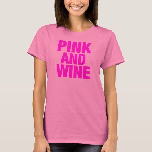 T-shirt Rose Et Vin (Devant)