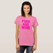 T-shirt Rose Et Vin (Devant entier)