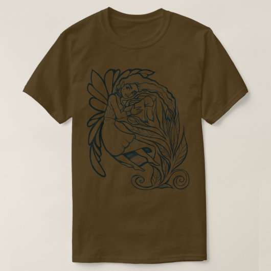 T-shirt Rose Fairy Goddess Art (Design devant)