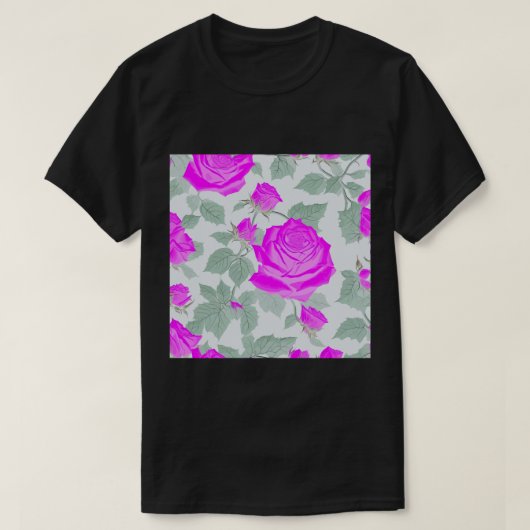 T-shirt Rose fantôme rose éthérée (Design devant)