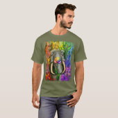 T-shirt Rose Féeries arc-en-ciel (Devant entier)