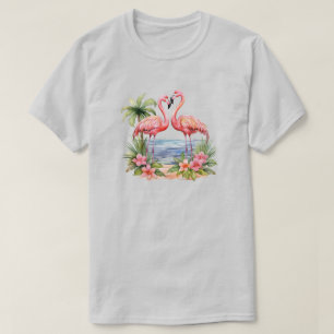 T-shirt rose Flamingo