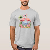 T-shirt rose Flamingo (Devant)