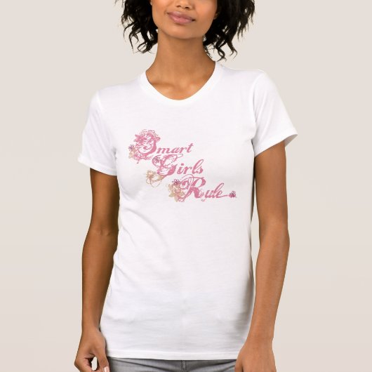 T-shirt Rose futé de règle de filles (Devant)