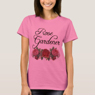 T-shirt rose Gardener avec des fleurs Roses