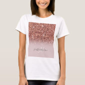 T-shirt Rose Gold Glitter Drips (Devant)