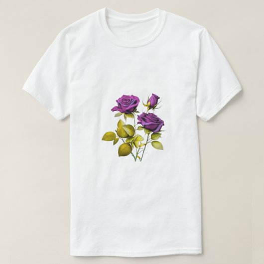 T-shirt Rose Image -Mystical Elegance Floral Illustration (Design devant)