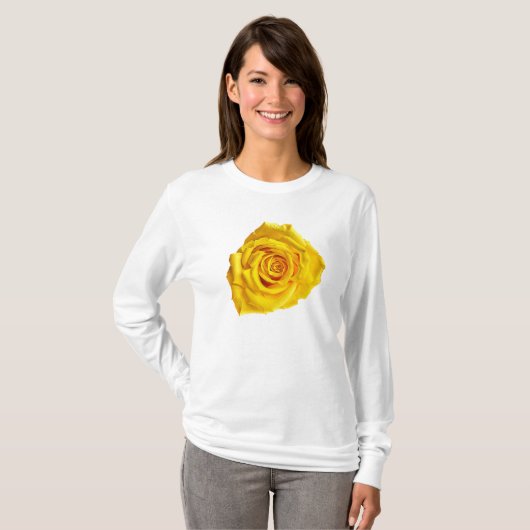T-shirt Rose jaune (Devant entier)
