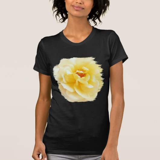 T-shirt Rose jaune blanc Couleurs douces (Devant)
