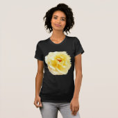 T-shirt Rose jaune blanc Couleurs douces (Devant entier)