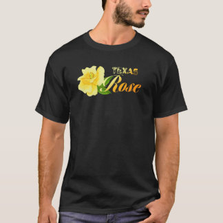 T-shirt Rose jaune du Texas Aquarelle Classique Texas Rose