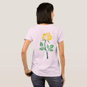 T-shirt Rose jaune personnalisable (Dos entier)