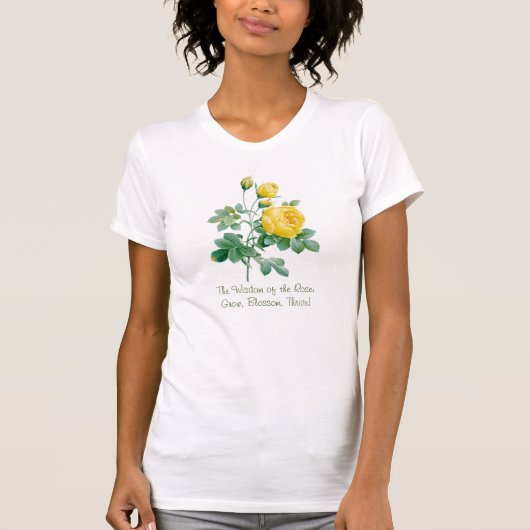 T-shirt Rose jaune vintage (Devant)