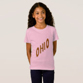 T-shirt rose jersey fin filles CHOCOLAT  OHIO  (Devant entier)