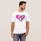 T-shirt Rose laid de coeur de faucon (Devant entier)